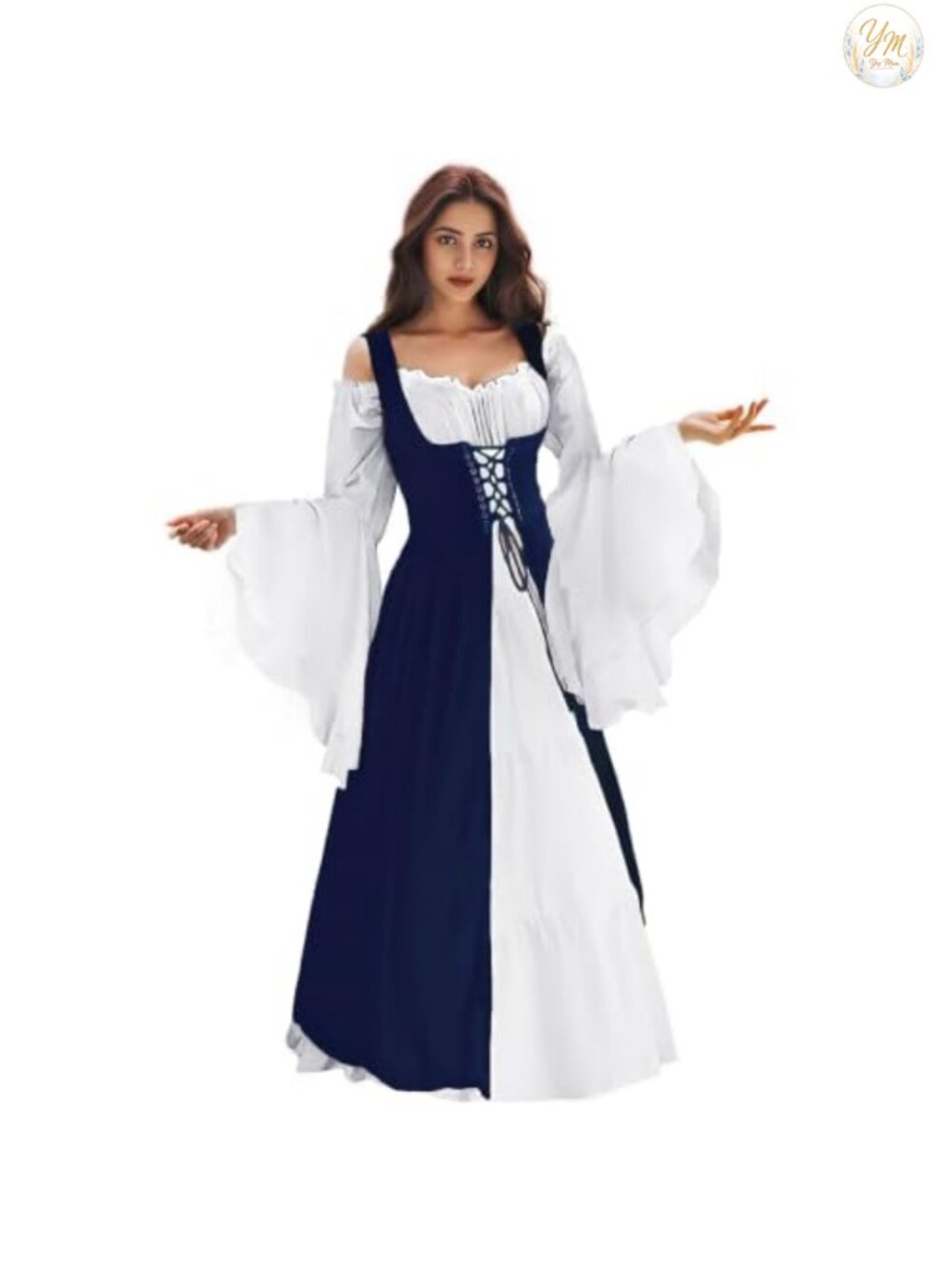 Renaissance Dress Medieval Ren Faire Costume Irish Over Dress with Chemise